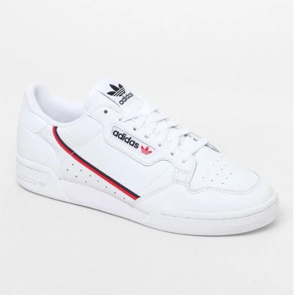 ADIDAS White & Red Continental 80 Shoes (NWT)